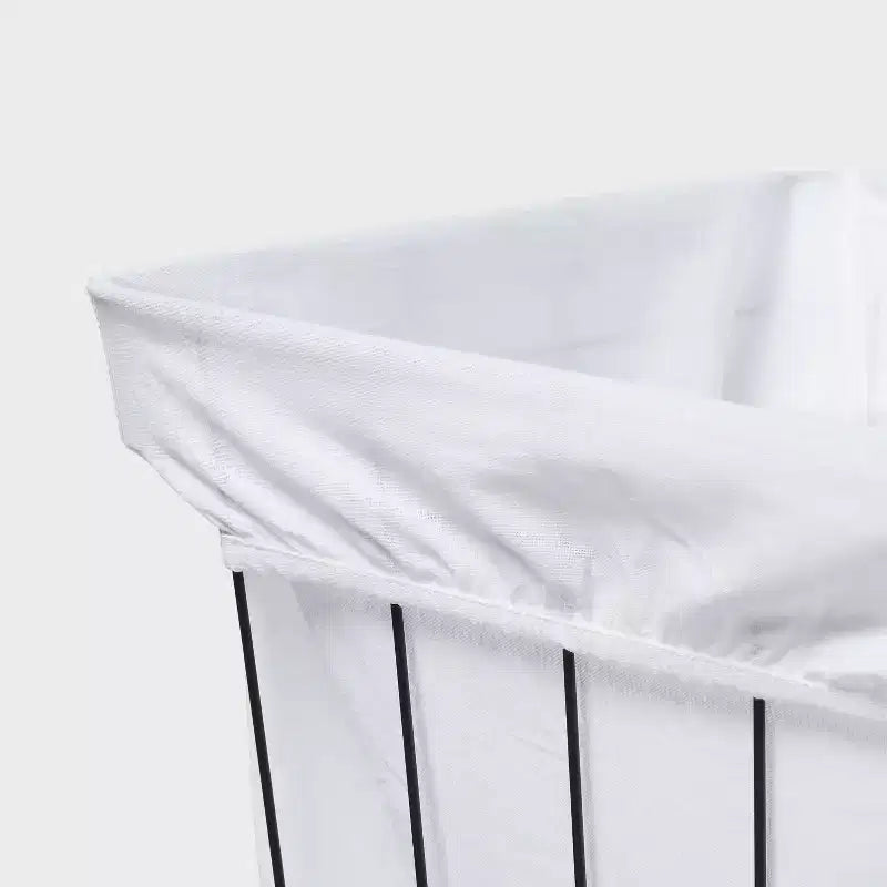 Cesto portabiancheria rettangolare in metallo con rivestimento - Brightroom™: Smistatore di vestiti in metallo nero, volume 7000, nessun montaggio richiesto