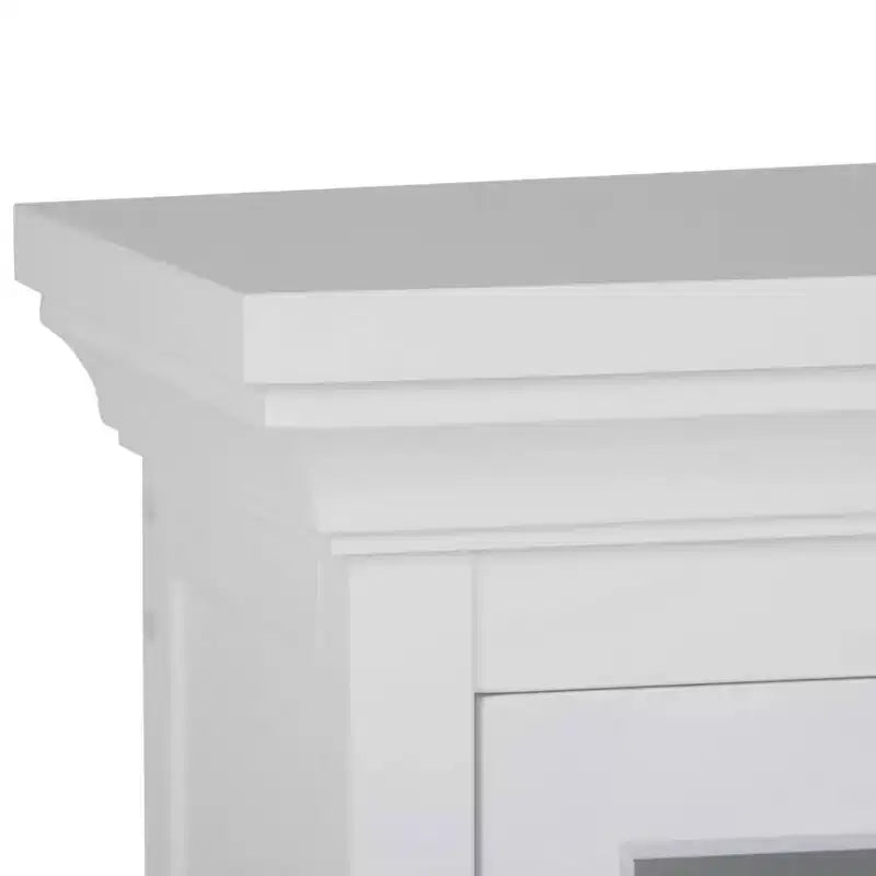 Hayes Two Door Wall Bath Cabinet with Cubbies White - WyndenHall