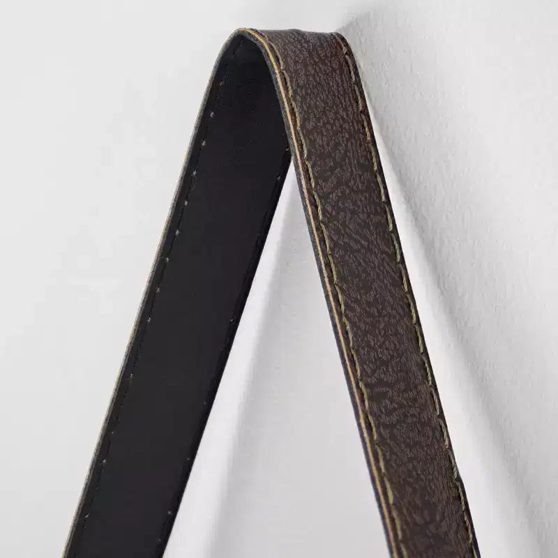 Mensola da parete rotonda sospesa in metallo e legno marrone da 33" - American Art Decor: Contenitore moderno per curiosità, nessun montaggio