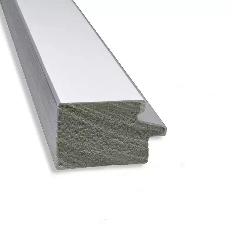 Specchio da bagno stretto da parete Eva non smussato 41" x 30" Bianco/Argento - Amanti Art