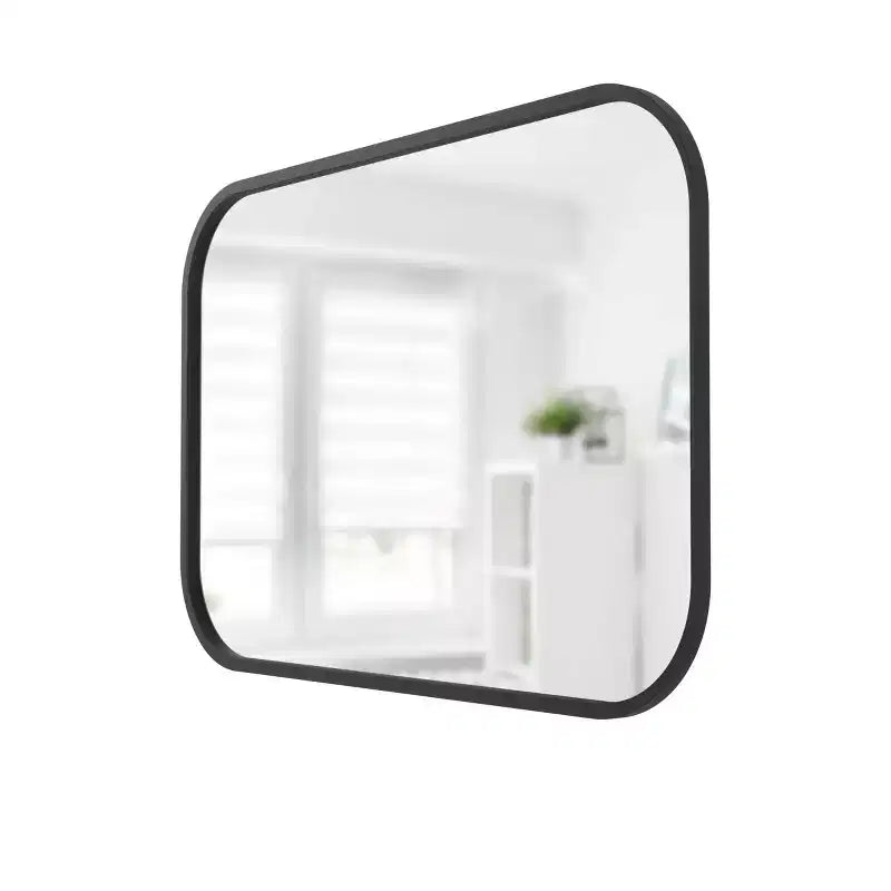24"x 36" Hub Rectangular Wall Mirror Black - Umbra: Modern Design, No Assembly, Wall Mount