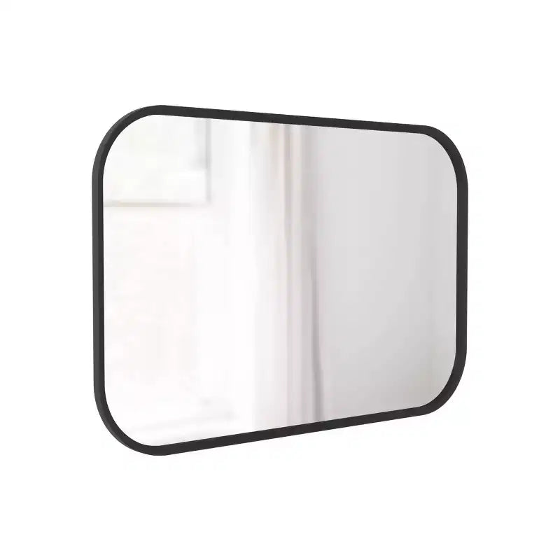 24"x 36" Hub Rectangular Wall Mirror Black - Umbra: Modern Design, No Assembly, Wall Mount