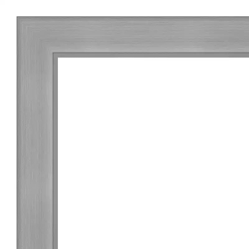Specchio da terra a tutta lunghezza Amanti Art Vista spazzolato nickel, non smussato, 71x162 cm - Include accessori di montaggio, cornice in polistirene