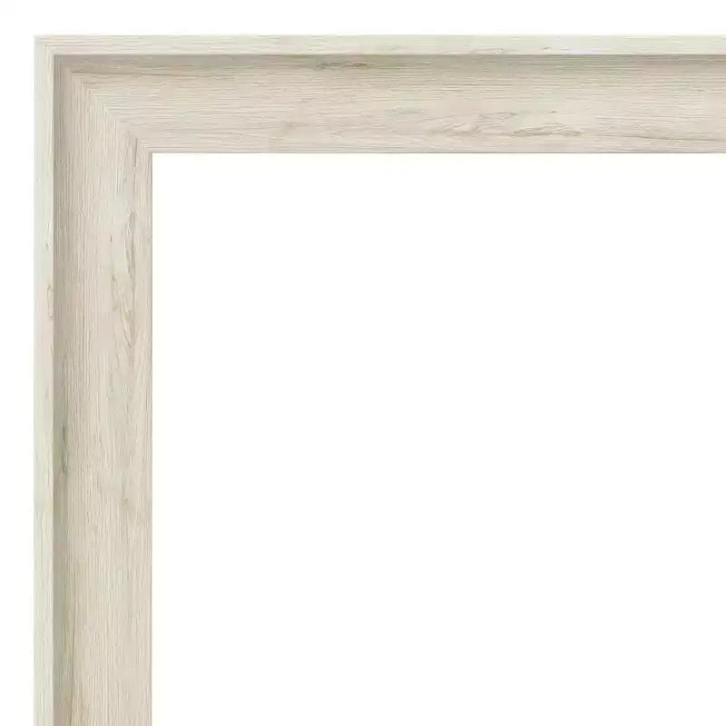 Specchio da parete Regal Birch Cream da 23" x 29" senza smussature - Amanti Art: Stile moderno, cornice in polistirene, hardware di montaggio incluso