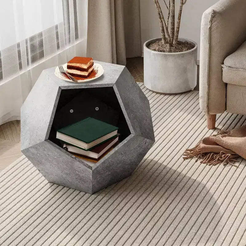 Okak Cats House Side Table for Coffee Cupboard Pet Crate Nightstand 26 Shaped MDF Multi-Purpose End Table Pet Bed Furniture