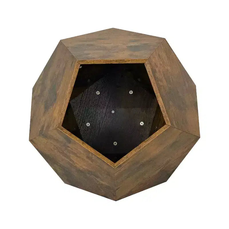 Okak Cats House Side Table for Coffee Cupboard Pet Crate Nightstand 26 Shaped MDF Multi-Purpose End Table Pet Bed Furniture