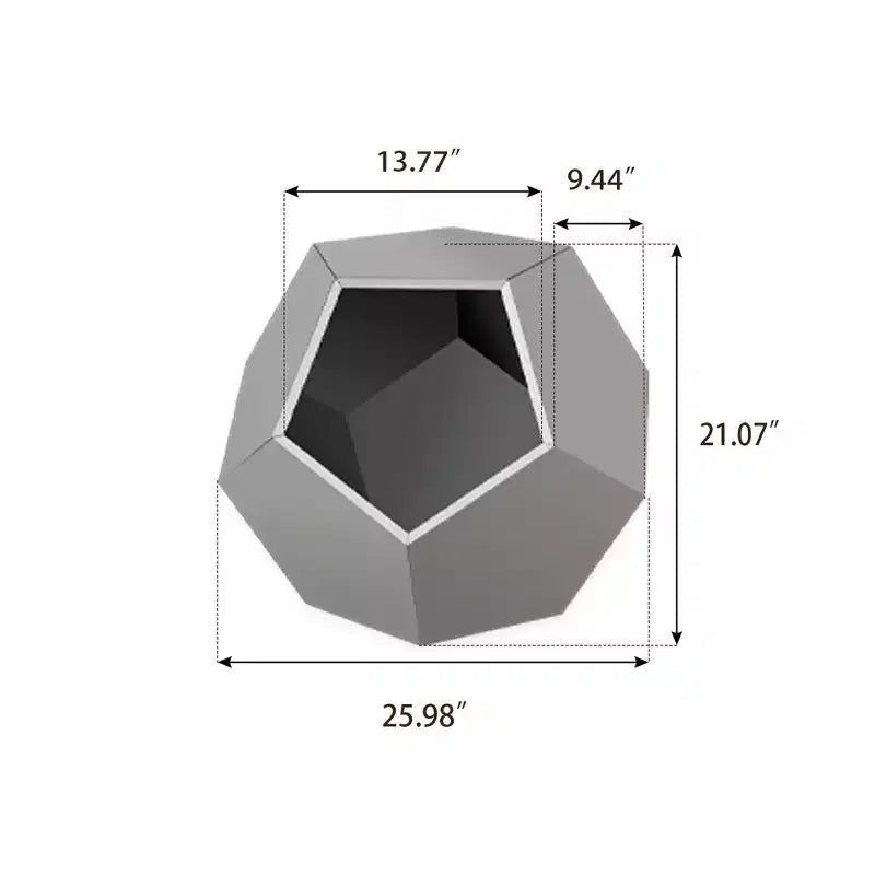 Okak Cats House Side Table for Coffee Cupboard Pet Crate Nightstand 26 Shaped MDF Multi-Purpose End Table Pet Bed Furniture