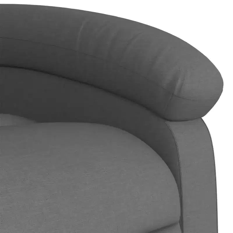 vidaXL Massage Recliner Chair, Adjustable Backrest & Footrest - Dark Gray