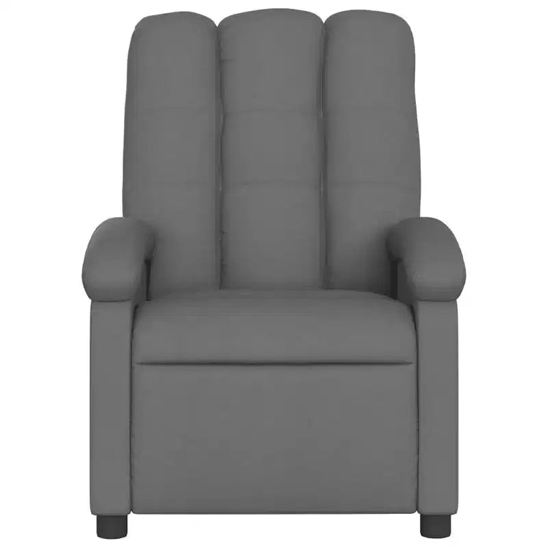 vidaXL Massage Recliner Chair, Adjustable Backrest & Footrest - Dark Gray