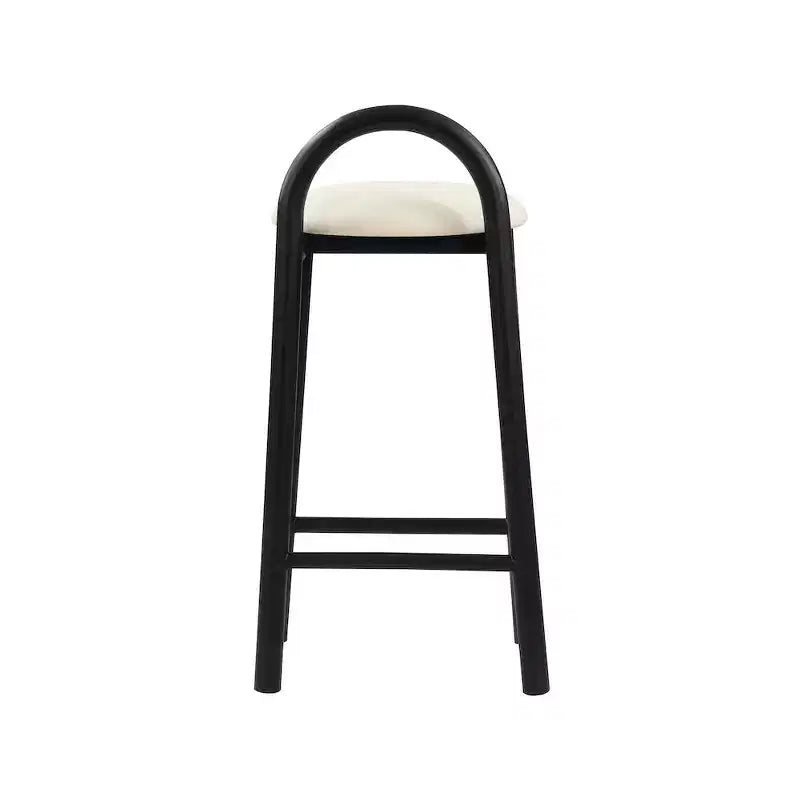 Meridian Furniture,Calvin Cream Vegan Leather Stool