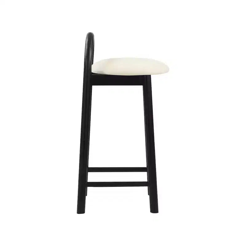 Meridian Furniture,Calvin Cream Vegan Leather Stool