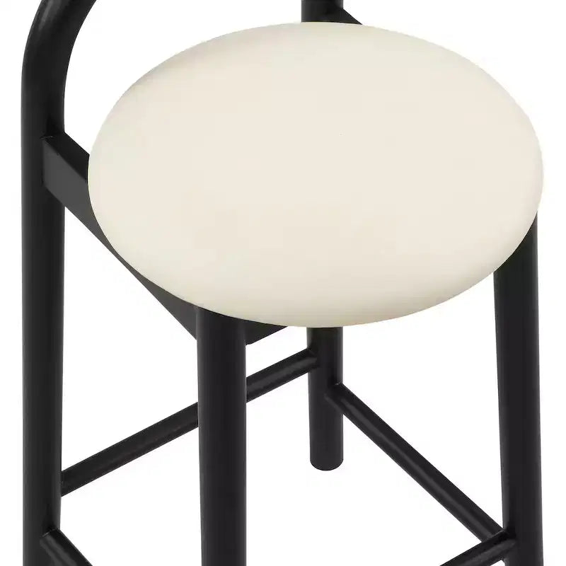 Meridian Furniture,Calvin Cream Vegan Leather Stool