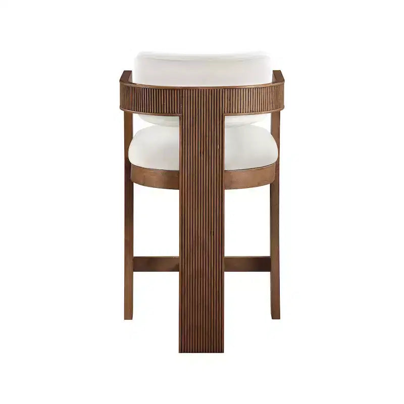 Meridian Furniture,Sacha Cream Velvet Stool
