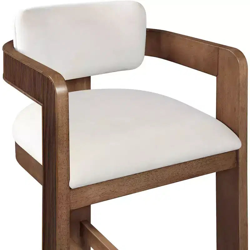 Meridian Furniture,Sacha Cream Velvet Stool