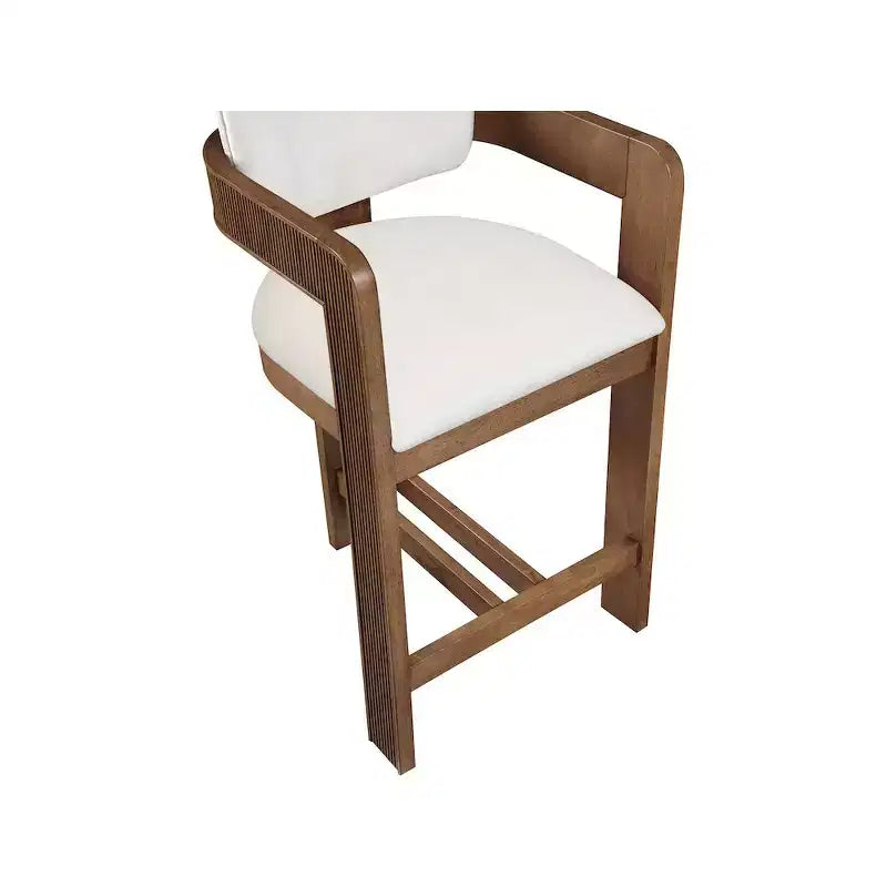 Meridian Furniture,Sacha Cream Velvet Stool
