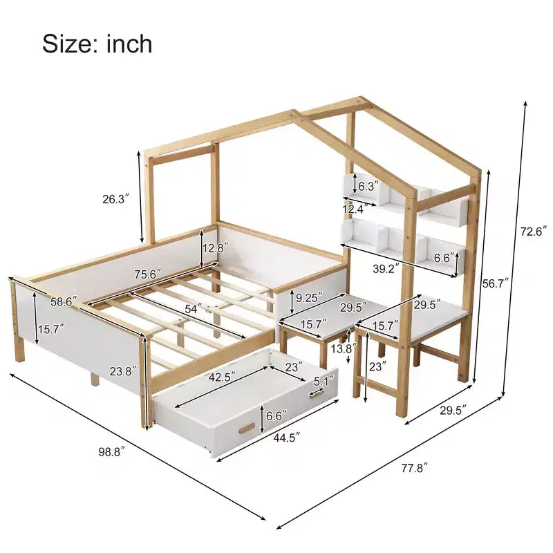 MAYEERTY Electric Bed - Full Size with Remote Control for Incline