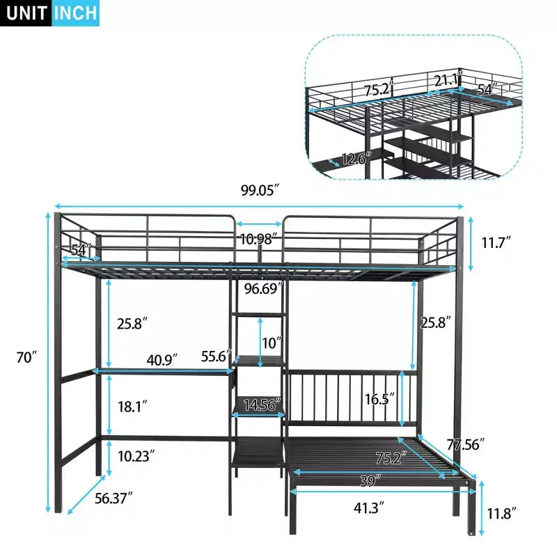 MAYEERTY Electric Bed - Full Size with Remote Control for Incline