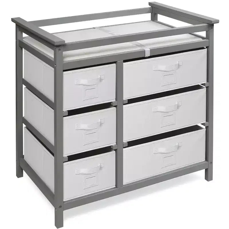 Modern Baby Changing Table with Six Baskets
