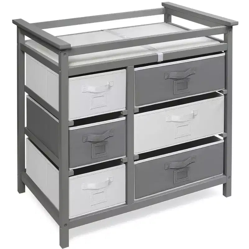 Modern Baby Changing Table with Six Baskets