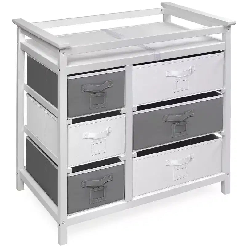 Modern Baby Changing Table with Six Baskets