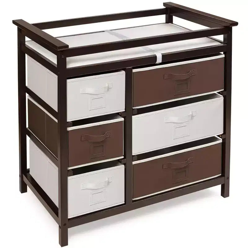 Modern Baby Changing Table with Six Baskets