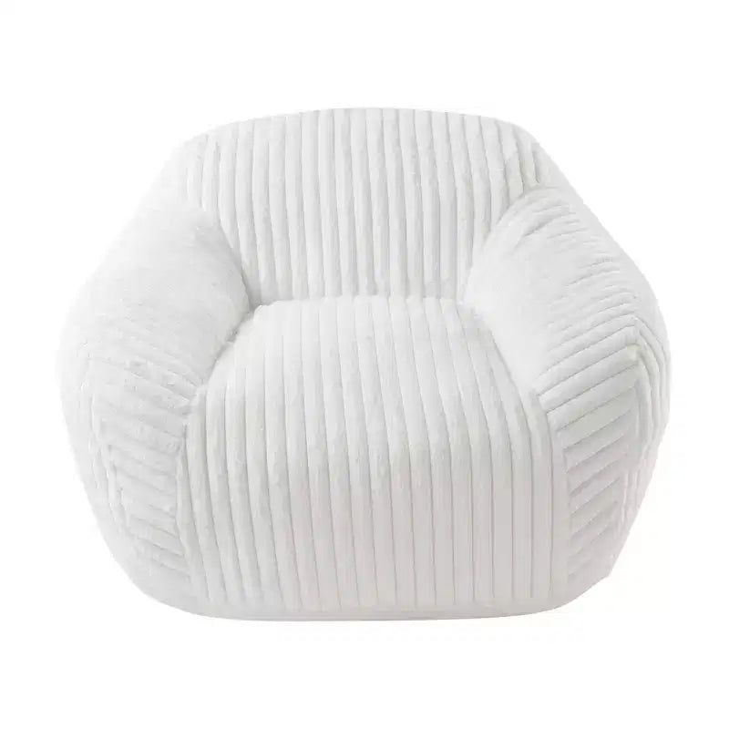 LIKEPAY Oversize Faux Rabbit Fur Single Bean Bag Sofa with Arms for Living Room, Bedroom, Gaming room