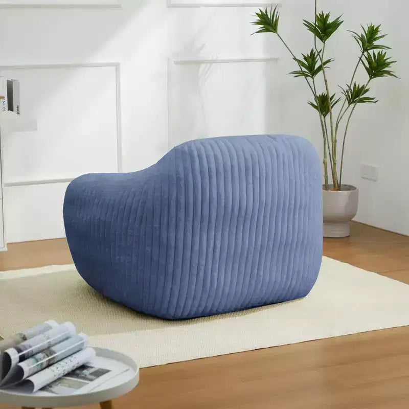 LIKEPAY Oversize Faux Rabbit Fur Single Bean Bag Sofa with Arms for Living Room, Bedroom, Gaming room