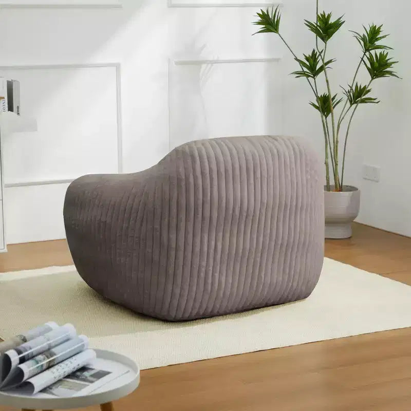 LIKEPAY Oversize Faux Rabbit Fur Single Bean Bag Sofa with Arms for Living Room, Bedroom, Gaming room