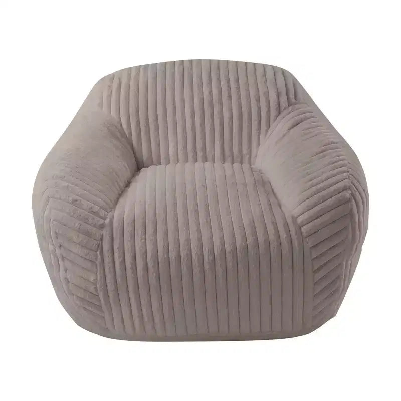 LIKEPAY Oversize Faux Rabbit Fur Single Bean Bag Sofa with Arms for Living Room, Bedroom, Gaming room