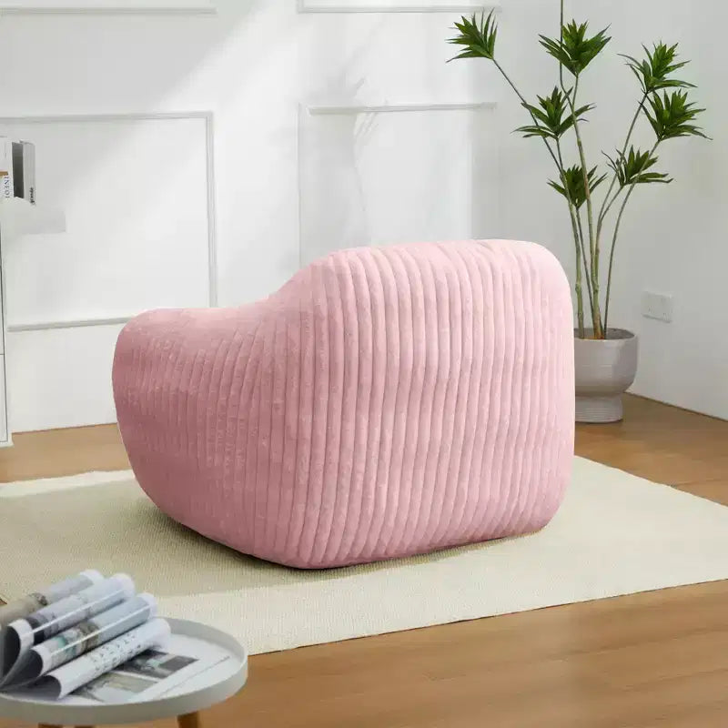 LIKEPAY Oversize Faux Rabbit Fur Single Bean Bag Sofa with Arms for Living Room, Bedroom, Gaming room