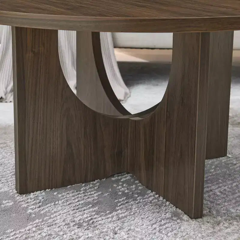 Okak 19H Modern Minimalist Solid Wood Coffee Table, Nordic Style Center Table Side Table Special Shape for Living Room, Kitchen & Office
