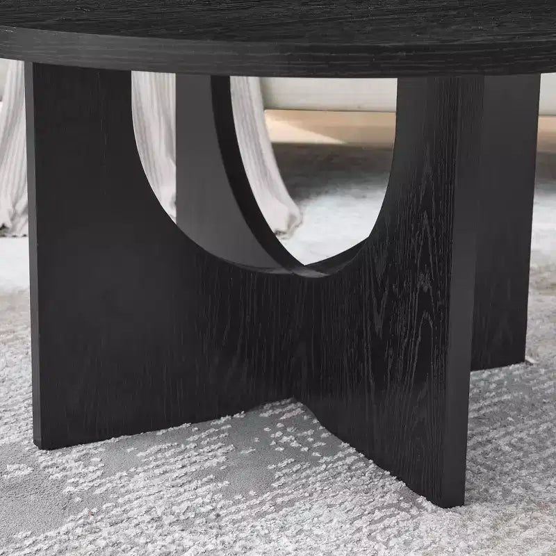 Okak 19H Modern Minimalist Solid Wood Coffee Table, Nordic Style Center Table Side Table Special Shape for Living Room, Kitchen & Office