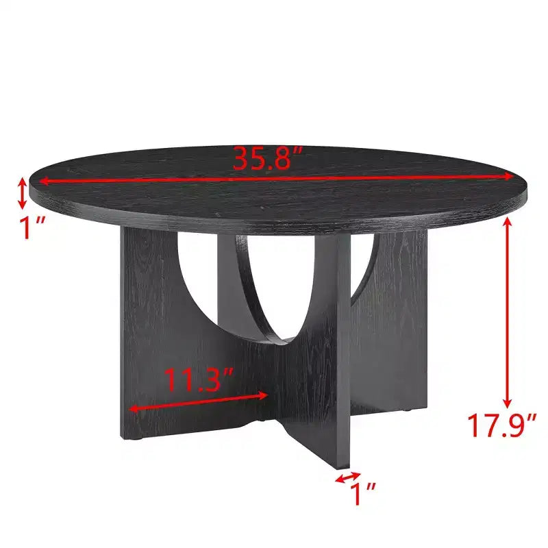Okak 19H Modern Minimalist Solid Wood Coffee Table, Nordic Style Center Table Side Table Special Shape for Living Room, Kitchen & Office