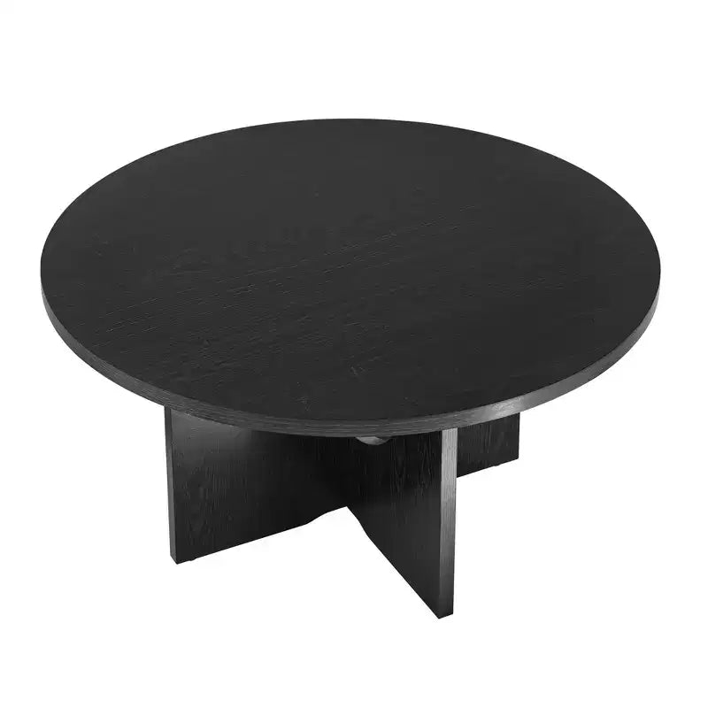 Okak 19H Modern Minimalist Solid Wood Coffee Table, Nordic Style Center Table Side Table Special Shape for Living Room, Kitchen & Office