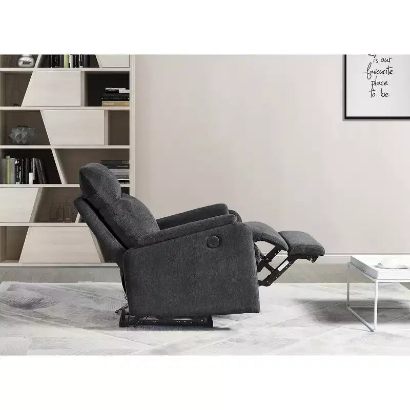 Whisen Power Recliner Chair with USB Ports, Easy-Clean, Space-Saving & Head-Support Design