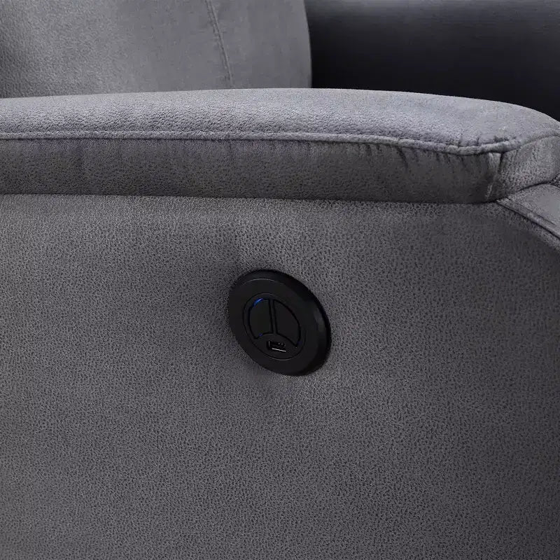 Whisen Power Recliner Chair with USB Ports, Easy-Clean, Space-Saving & Head-Support Design