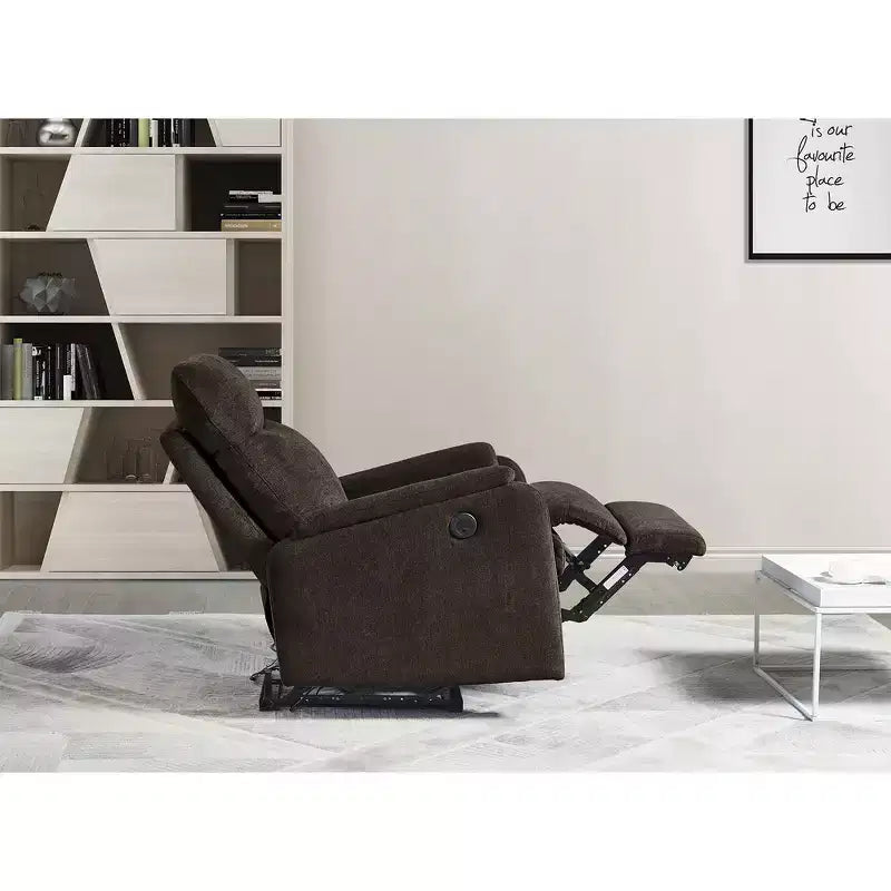 Whisen Power Recliner Chair with USB Ports, Easy-Clean, Space-Saving & Head-Support Design