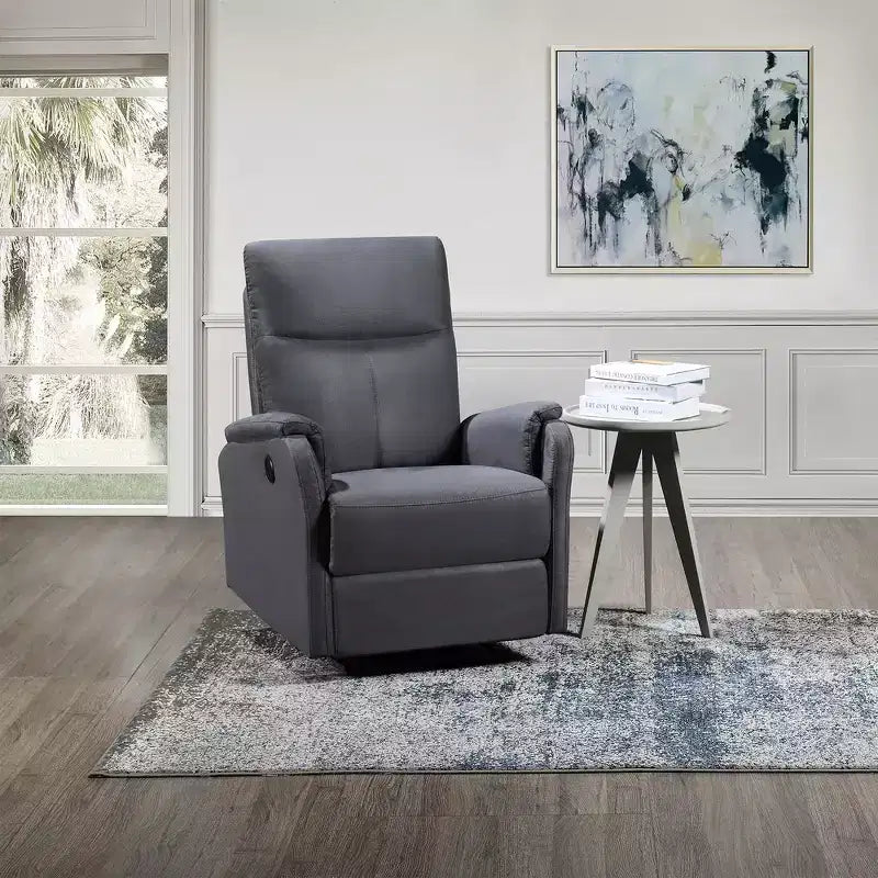 Whisen Power Recliner Chair with USB Ports, Easy-Clean, Space-Saving & Head-Support Design