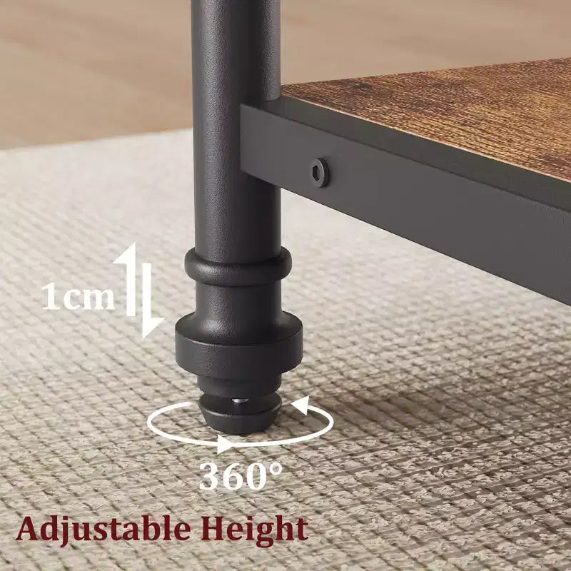 Round Dining Table for 4-6, Wooden Round Kitchen Table,3-Layer Modern Dinner Table with Storage Shelves, for Dining Room, Living Room(Table Only)