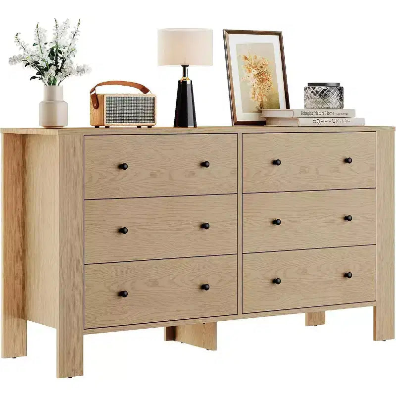 Acekool 6-Drawer Dresser - Modern Chest with Deep Storage
