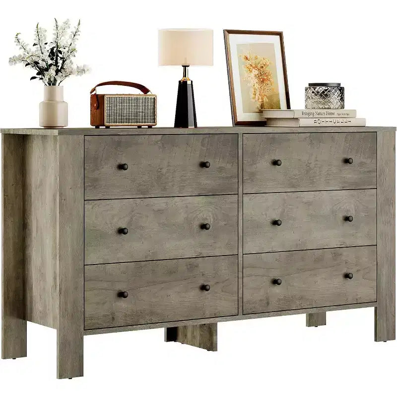 Acekool 6-Drawer Dresser - Modern Chest with Deep Storage