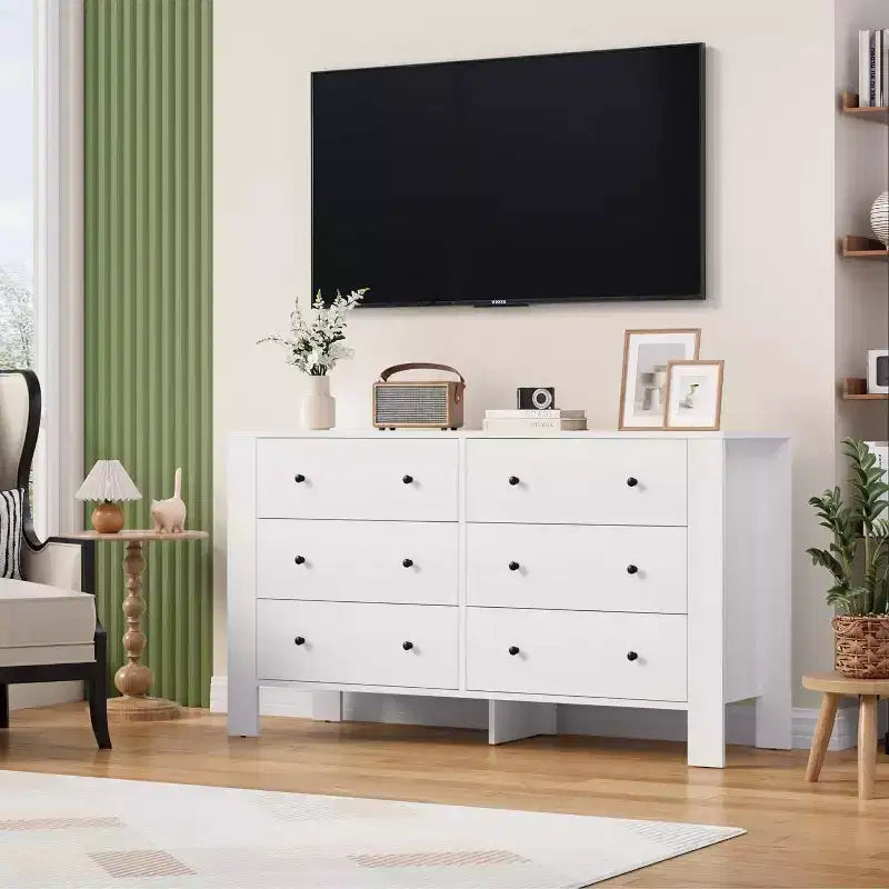 Acekool 6-Drawer Dresser - Modern Chest with Deep Storage