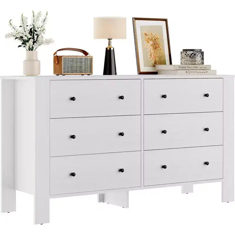 Acekool 6-Drawer Dresser - Modern Chest with Deep Storage