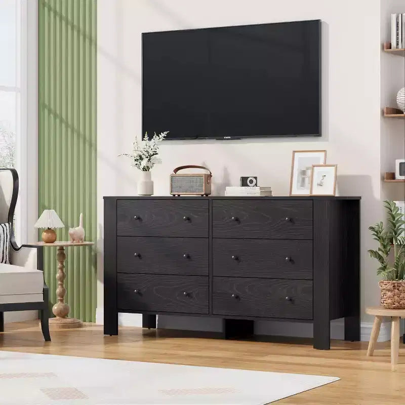 Acekool 6-Drawer Dresser - Modern Chest with Deep Storage