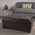 Christopher Knight Home Maxwell Contemporary Tray Top Upholstered Storage Ottoman