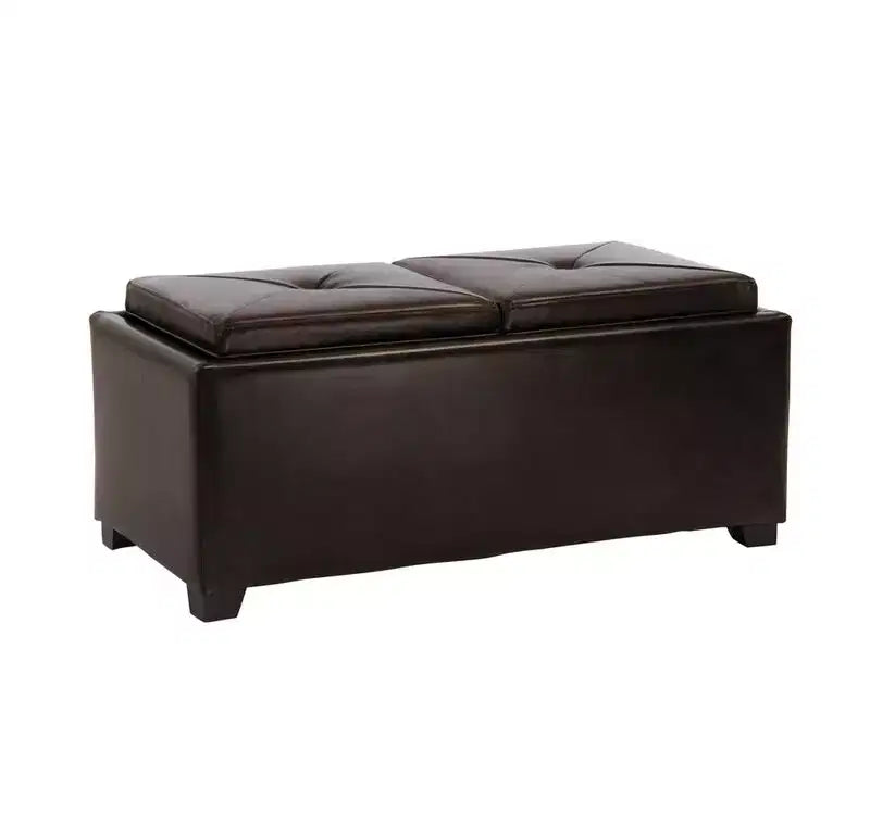 Christopher Knight Home Maxwell Contemporary Tray Top Upholstered Storage Ottoman