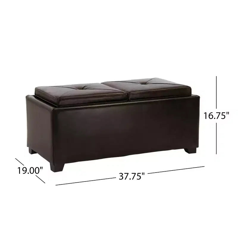 Christopher Knight Home Maxwell Contemporary Tray Top Upholstered Storage Ottoman