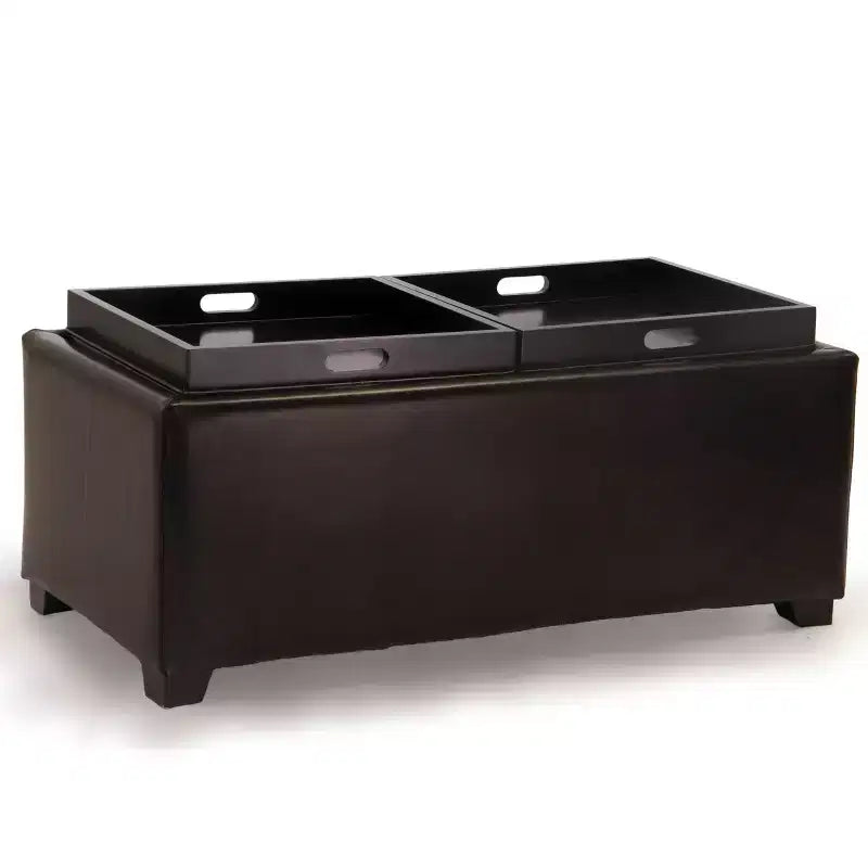Christopher Knight Home Maxwell Contemporary Tray Top Upholstered Storage Ottoman