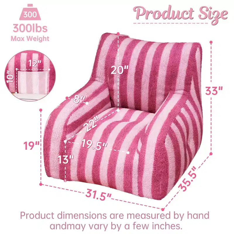 Okak Bean Bag Chairs for Adult,Bean Bag Sofa with Tufted Soft Stuffed Filling,Floor Sofa Chair with Side Pockets for Living Room,Bedroom