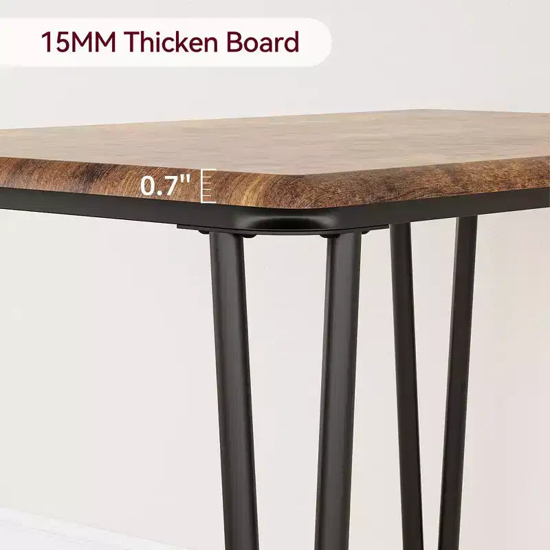 4 Piece Dining Table Set, with 4 Chairs for Small Space